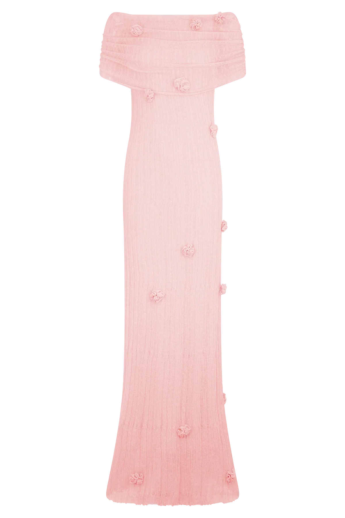 Brynn Orchid Knit Maxi Dress - Pastel Pink