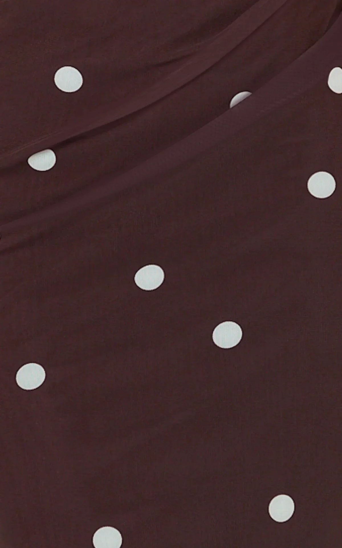 Criselda Maxi Dress - One Shoulder Maxi Dress In Chocolate Polkadot