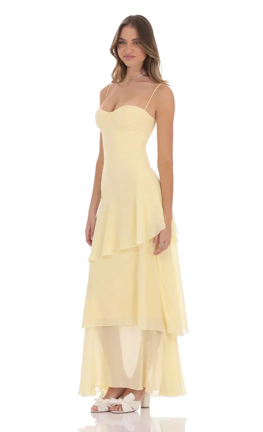 Venetia Ruffle Maxi Dress