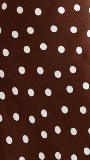 Rayne Maxi Dress - Brown/White Polka