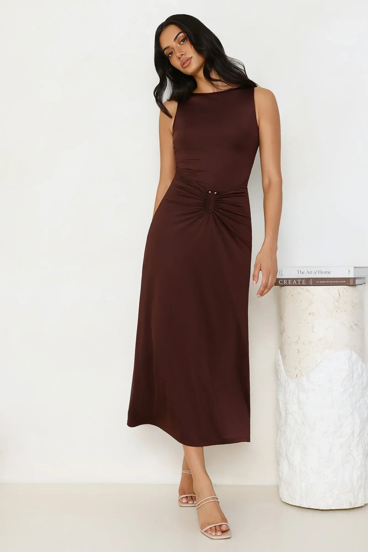 Everything Energy Midi Dress Chocolate