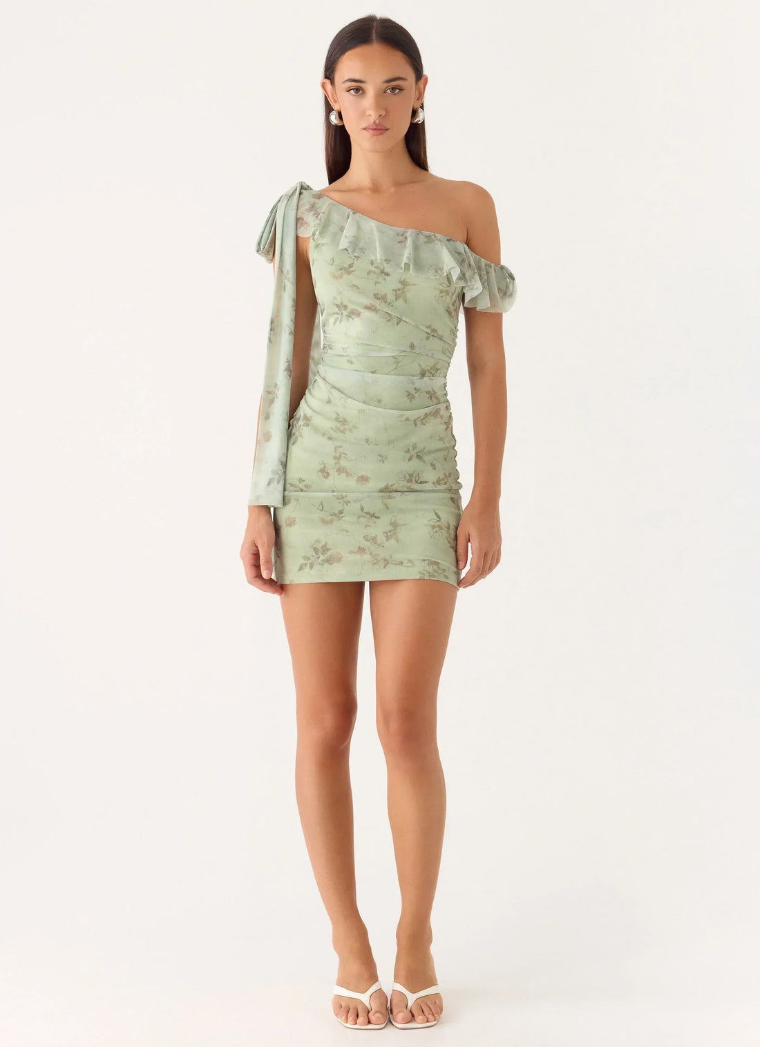 Hidden Gesture Mini Dress Wispy Fern