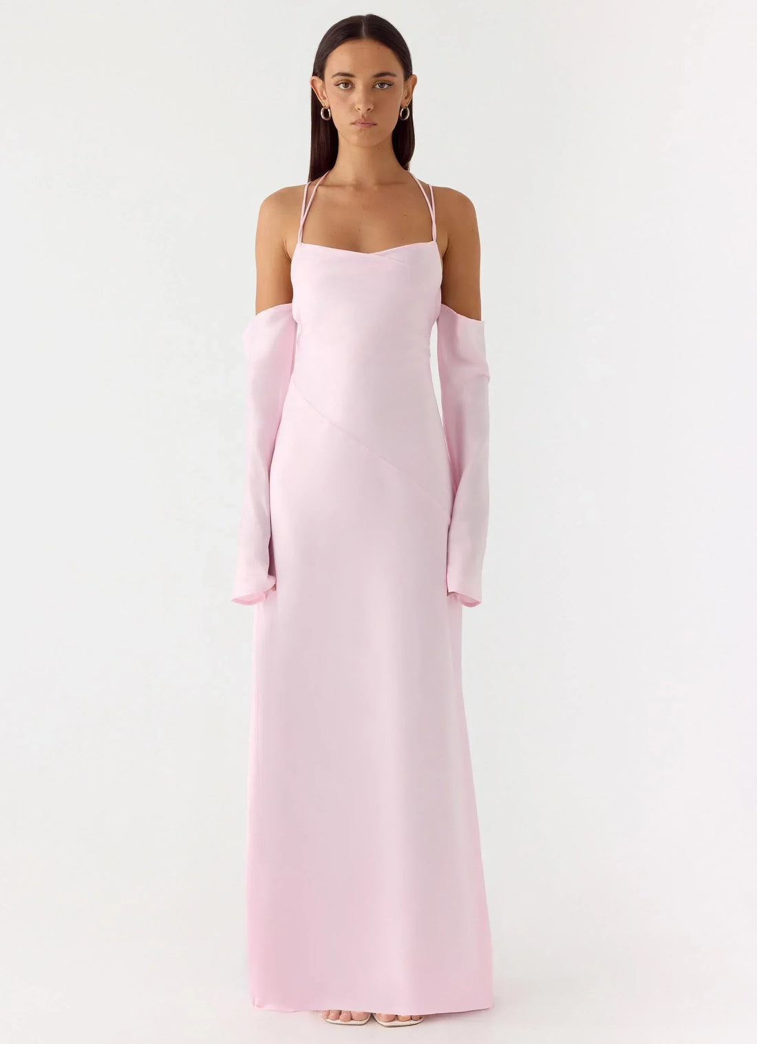 Breathe Me Long Sleeve Maxi Dress Pink