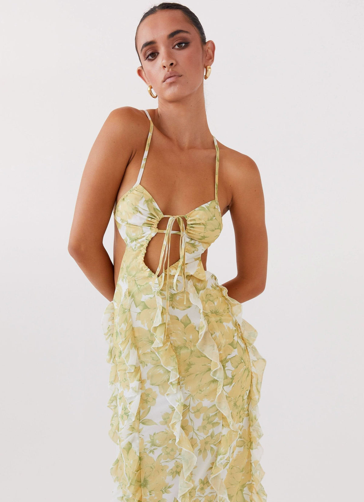 Isabella Ruffle Maxi Dress