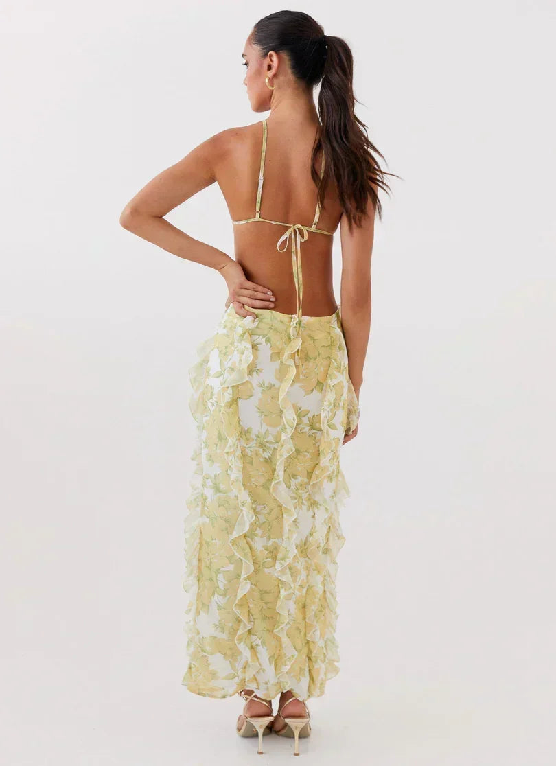 Katie Ruffle Midi Dress