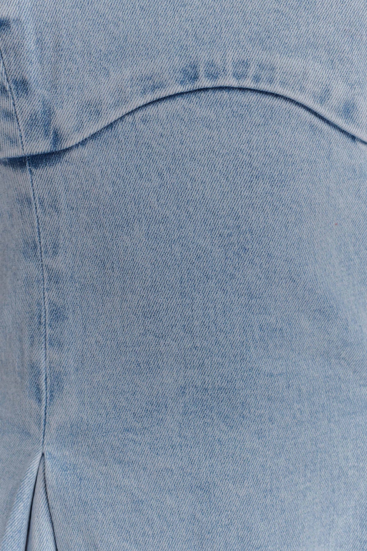 Harlyn Denim Midi Dress - Light Blue