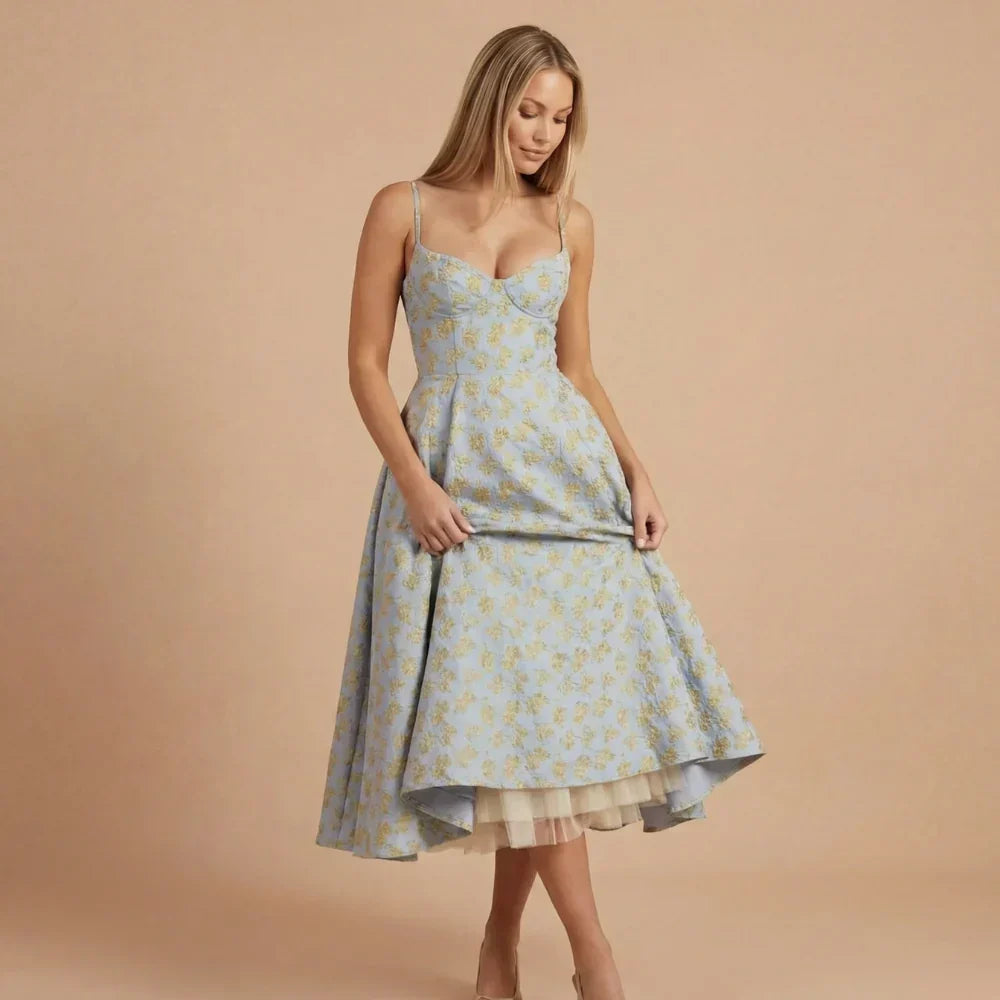 Emilia Sweetheart Midi Dress
