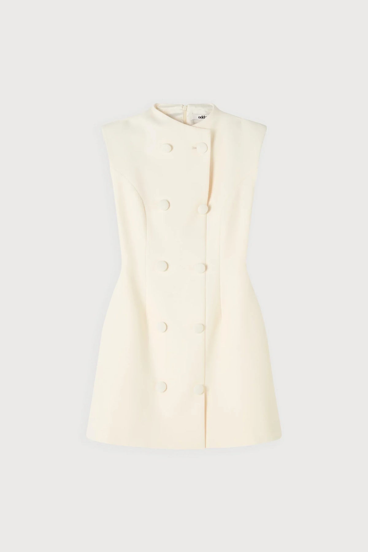 Sleeveless Button Mini Dress