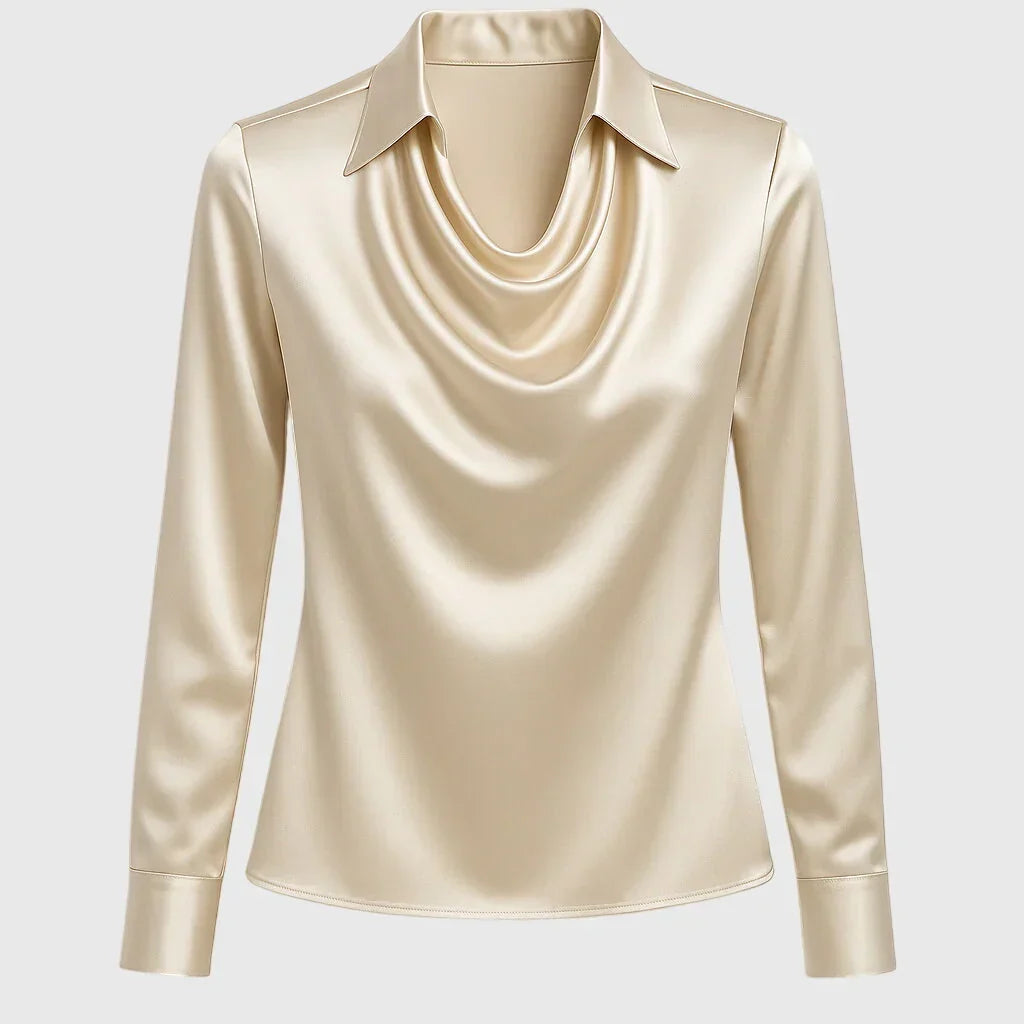 Valentina Satin Cowl Top