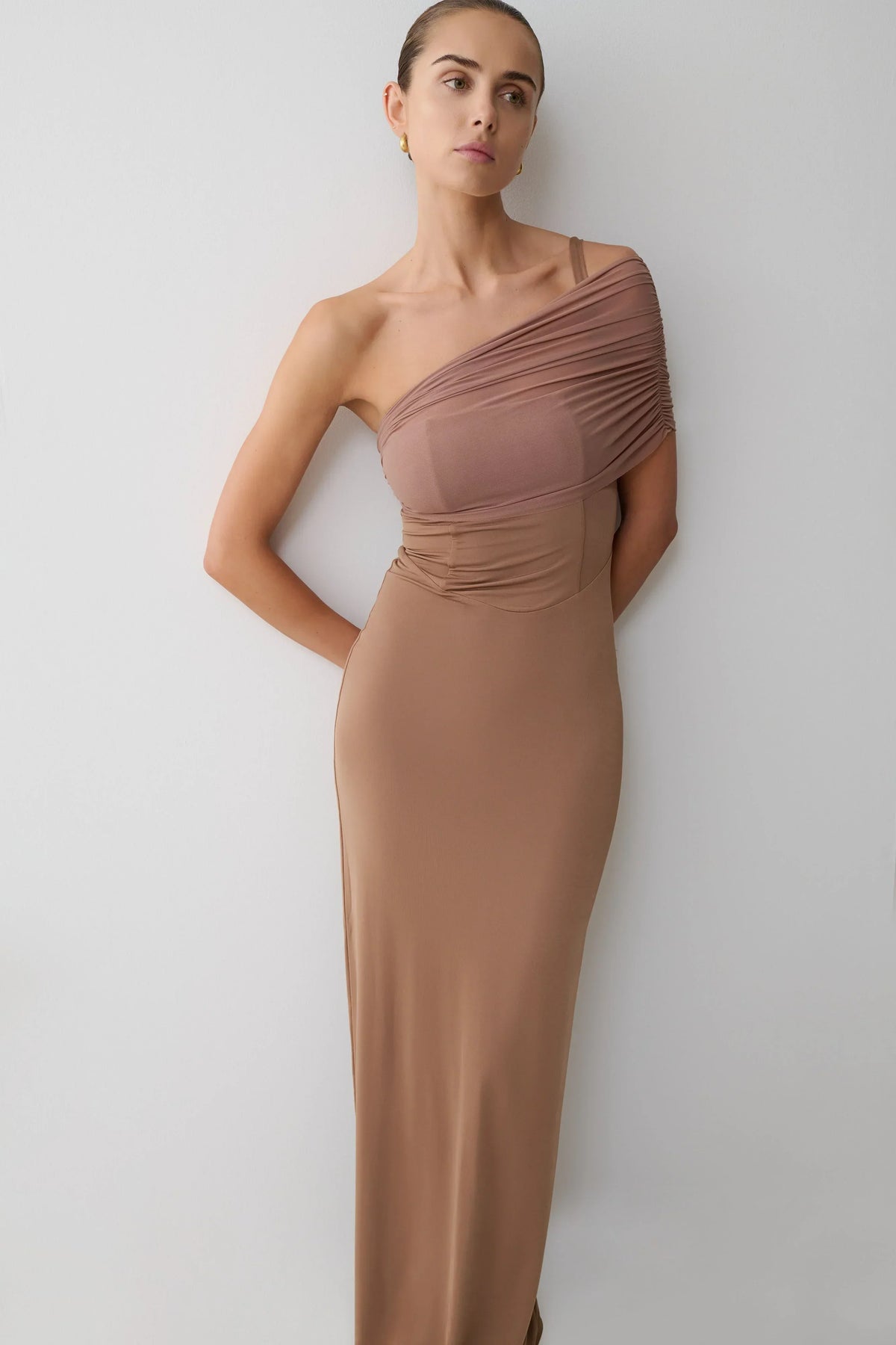 Hanh One Shoulder Maxi Dress