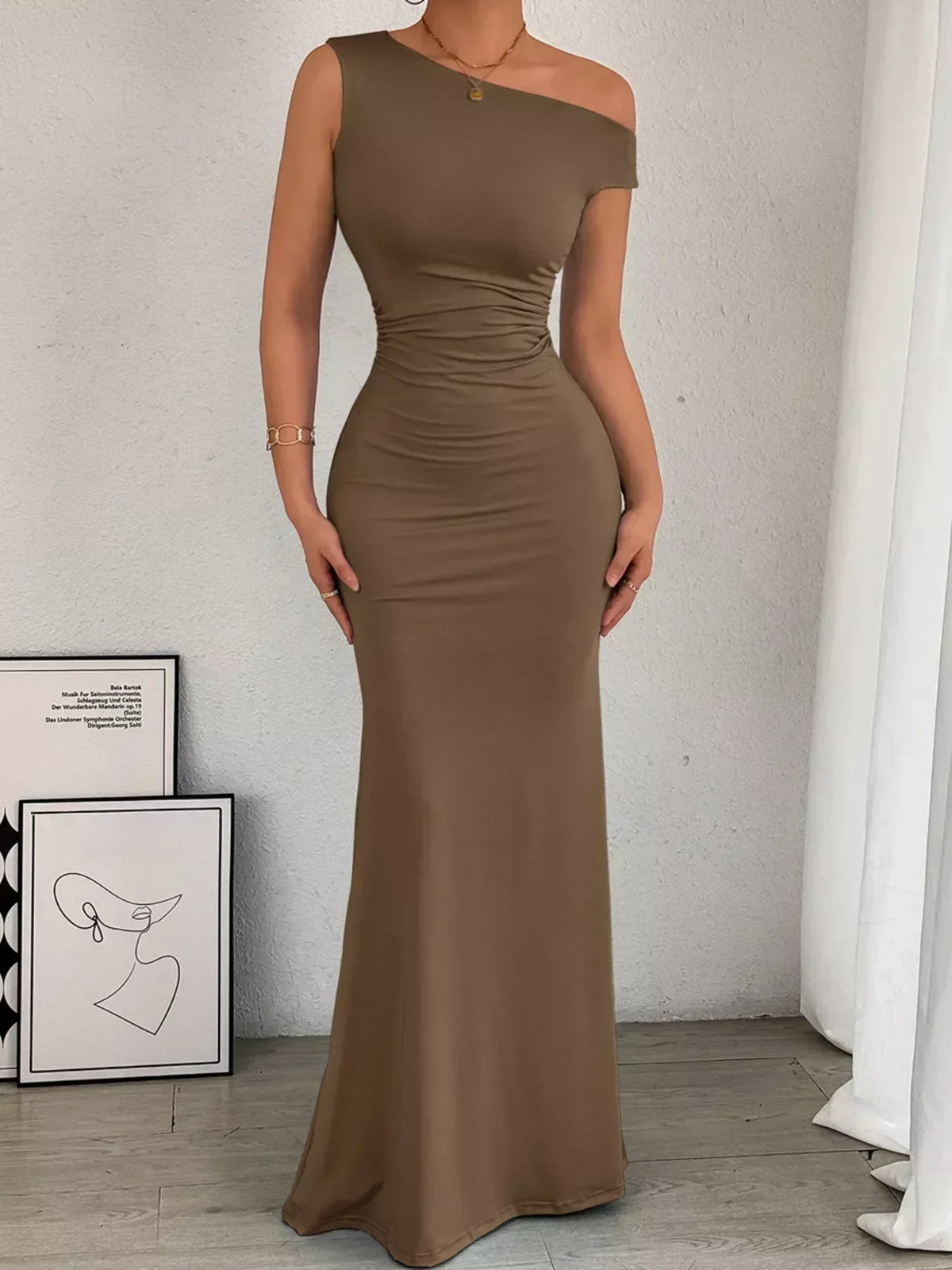 Sienna Ruched Maxi Dress