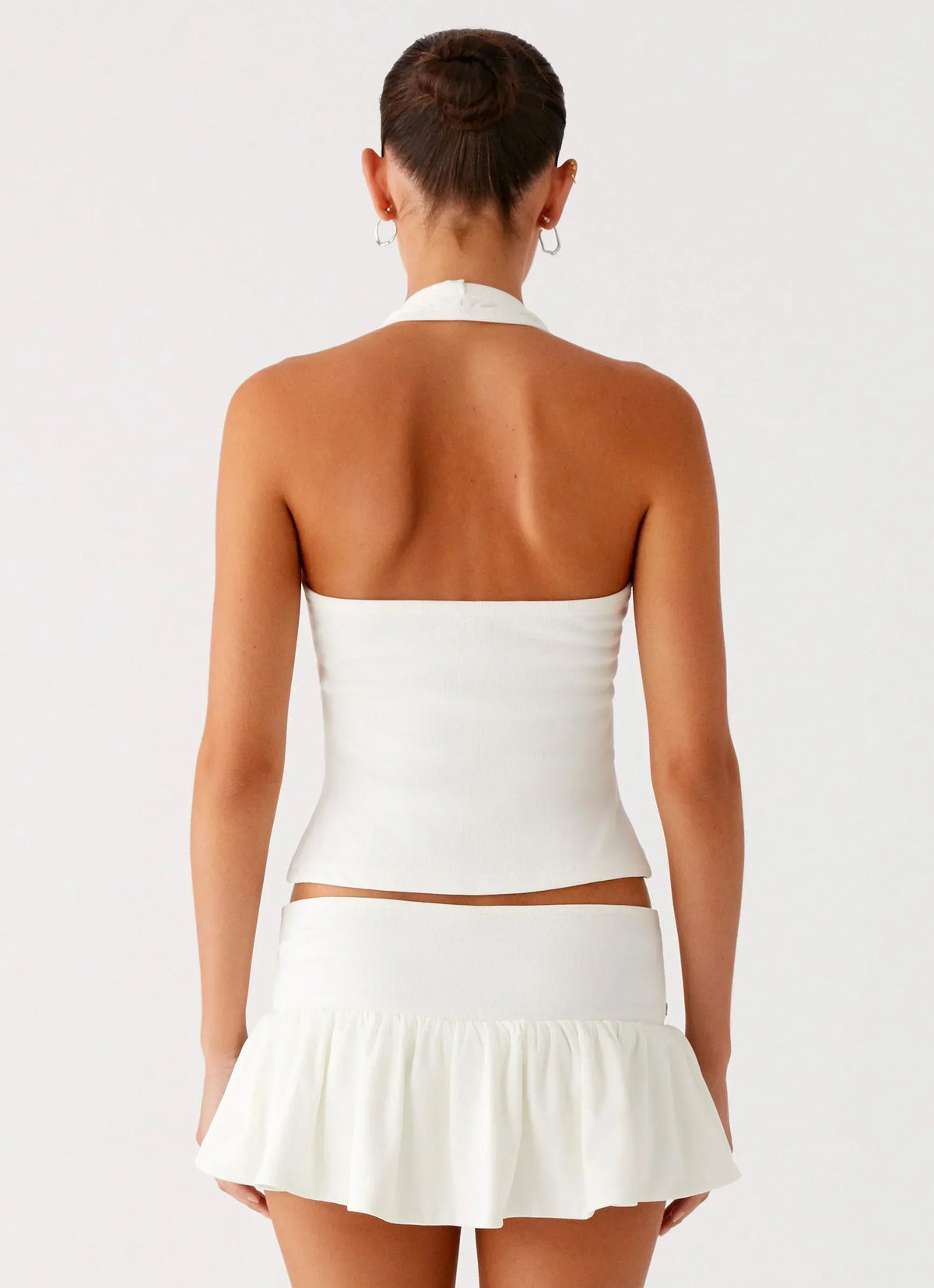 Vegas Nights Halter Neck Top White