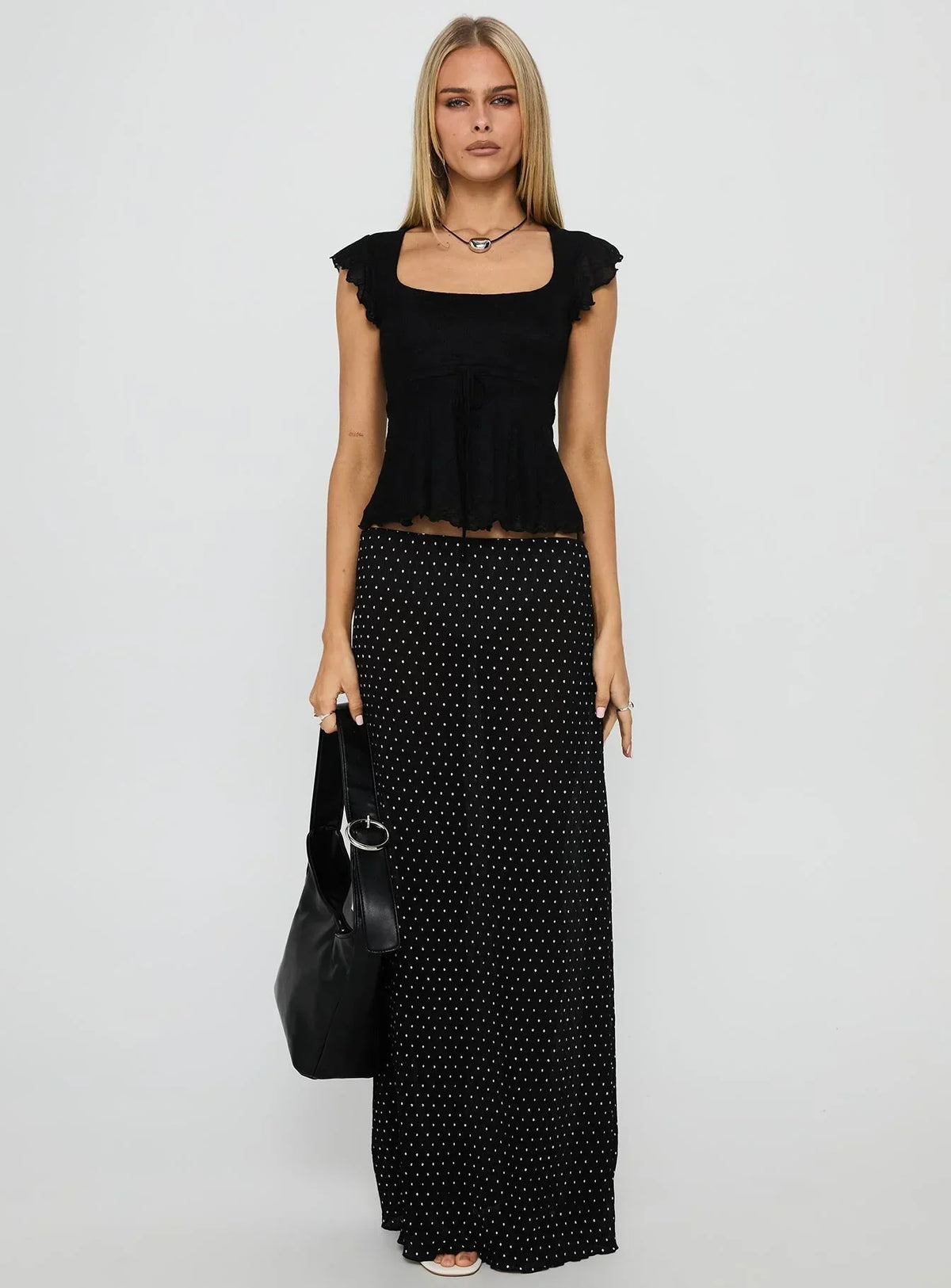 Auroraah Frill Top Black