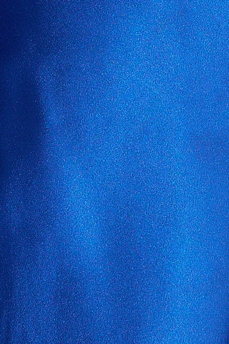 Luxe Arrival Satin Mini Dress Cobalt Blue