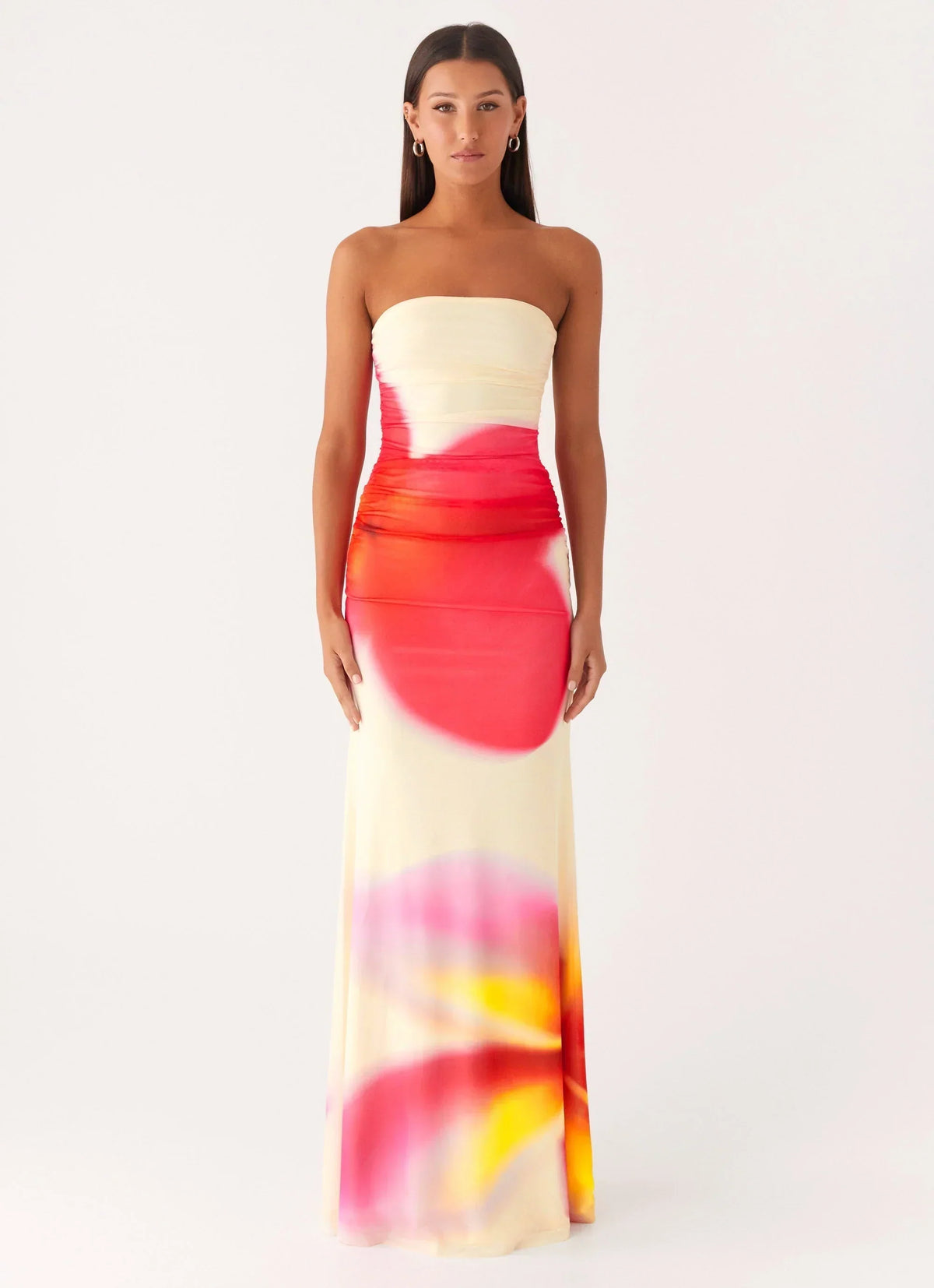 Iroha Strapless Maxi Dress Yellow