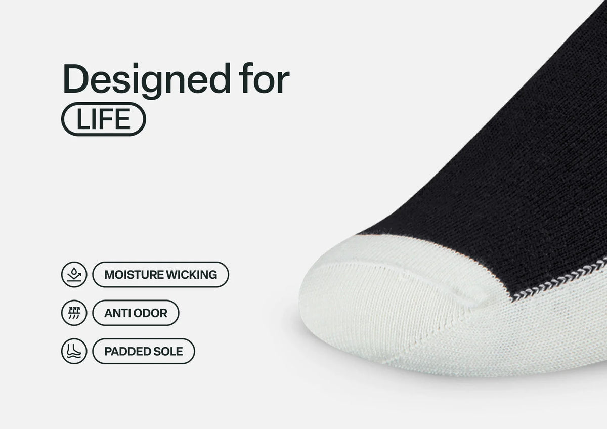 Extra Roomy Diabetic Socks (Thick) - Black