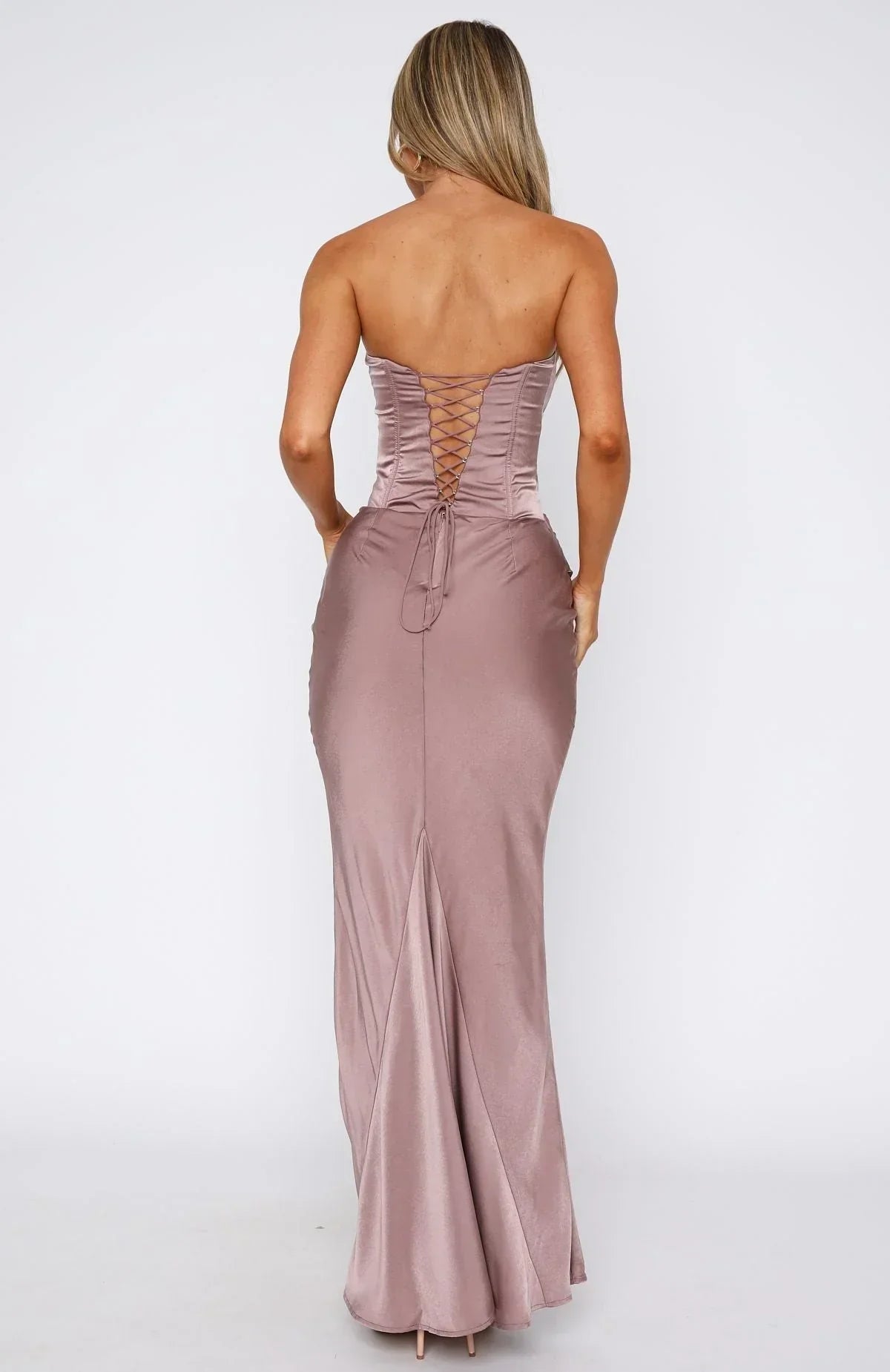 Mocha Velvet Glow Maxi Dress