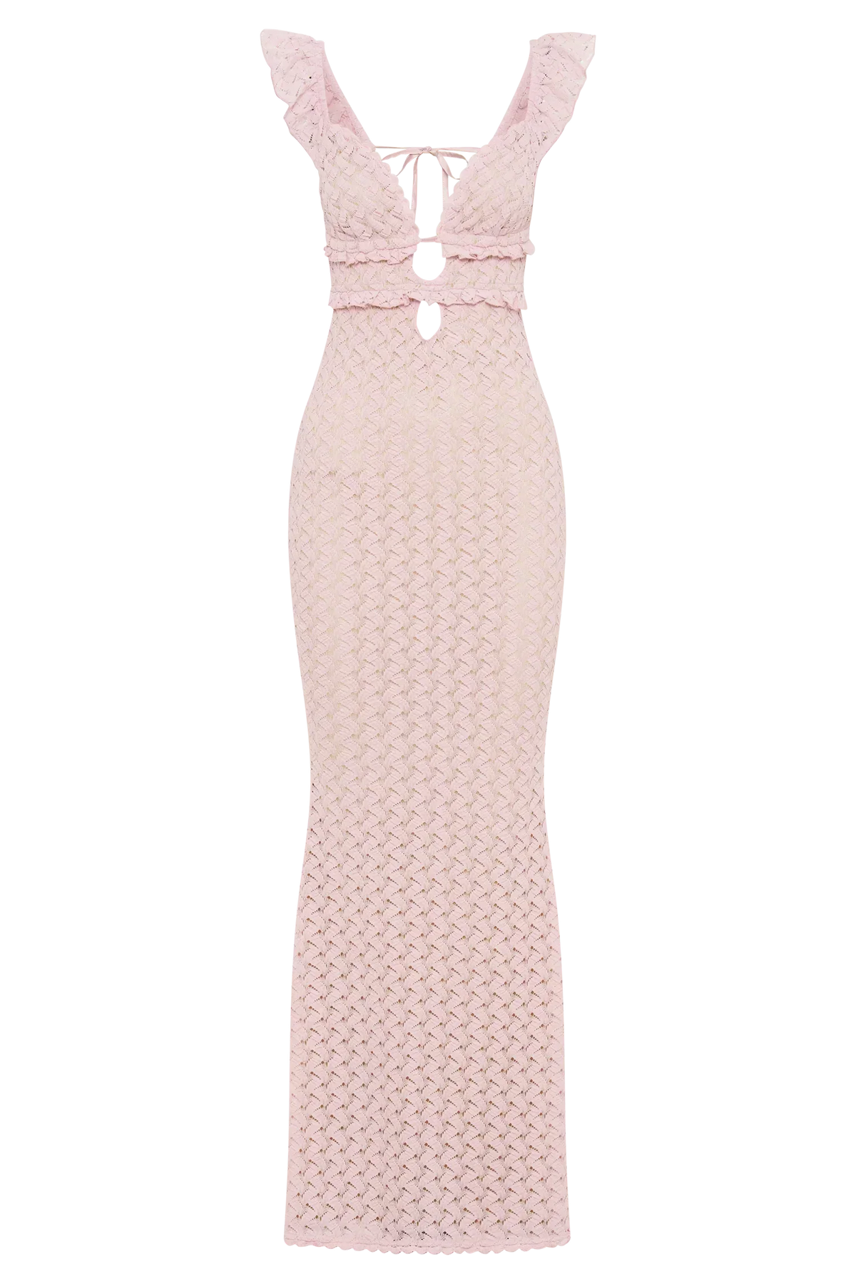 Ezra Lace Maxi Dress - Powder Pink