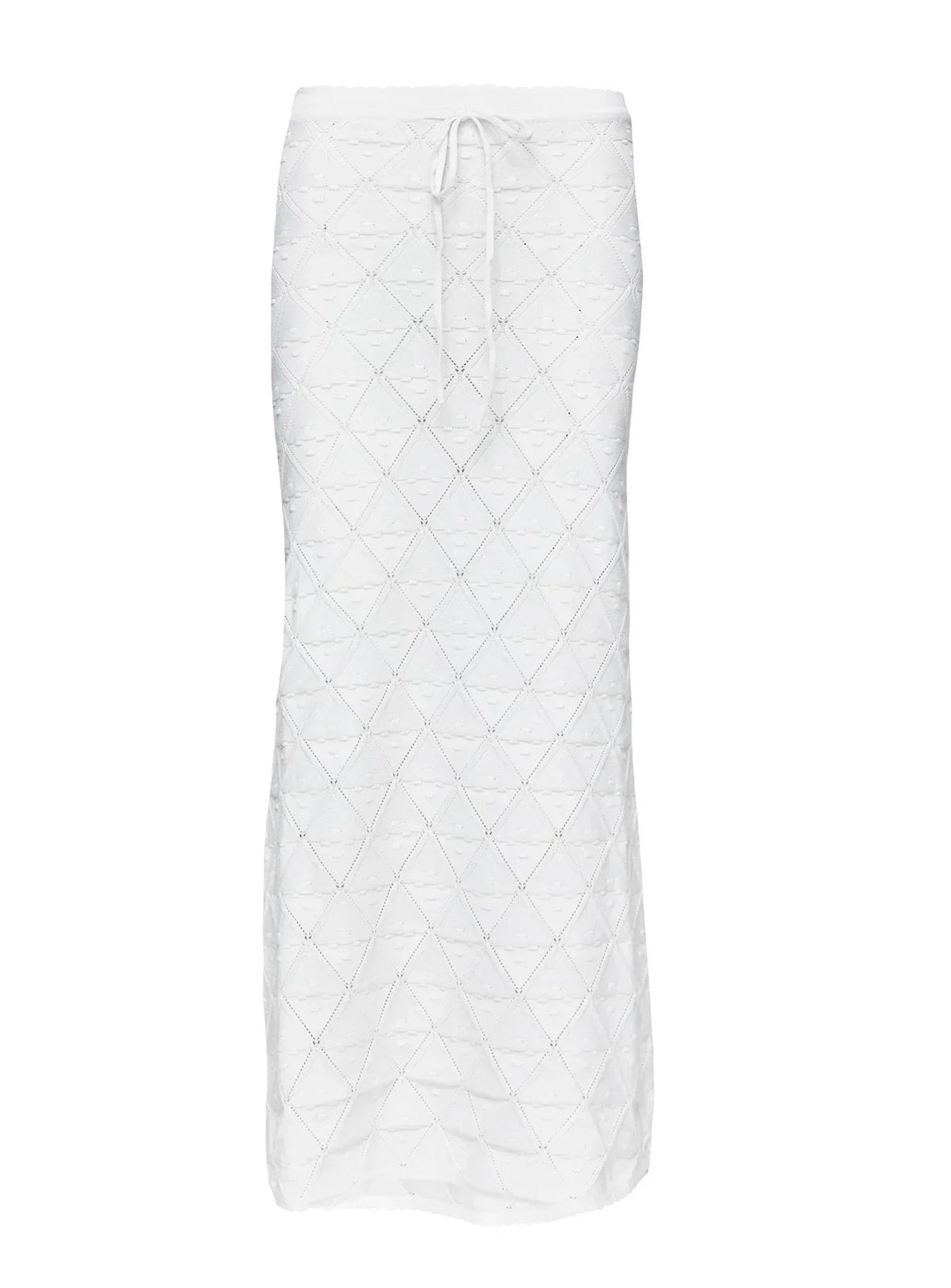 Giulia Knit Maxi Skirt White