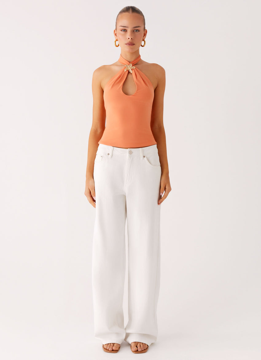 Kirra Halter Top - Peach