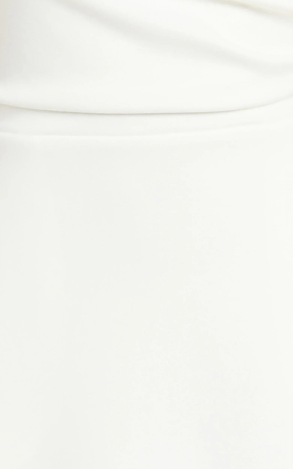 Macy Midi Dress High Neck A Line Dress in Off White