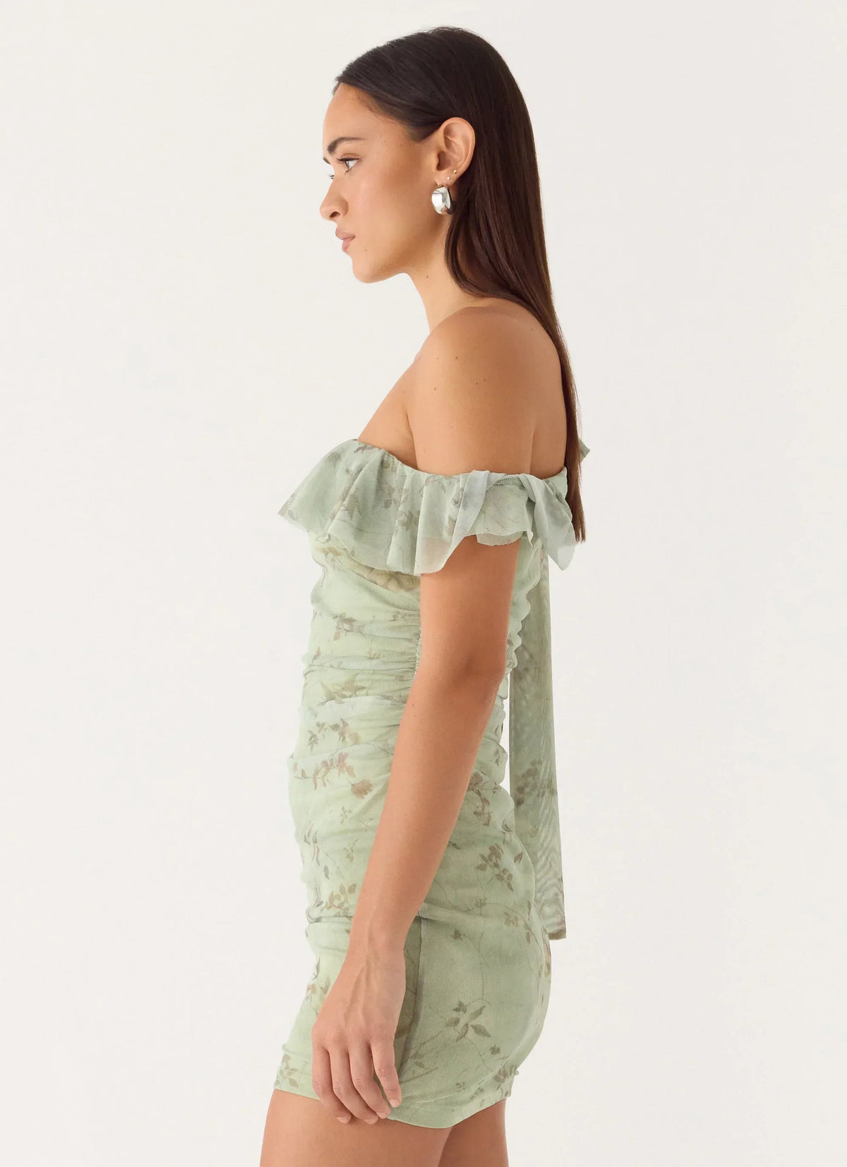 Hidden Gesture Mini Dress Wispy Fern