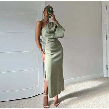 Alessandra Draped Midi Dress