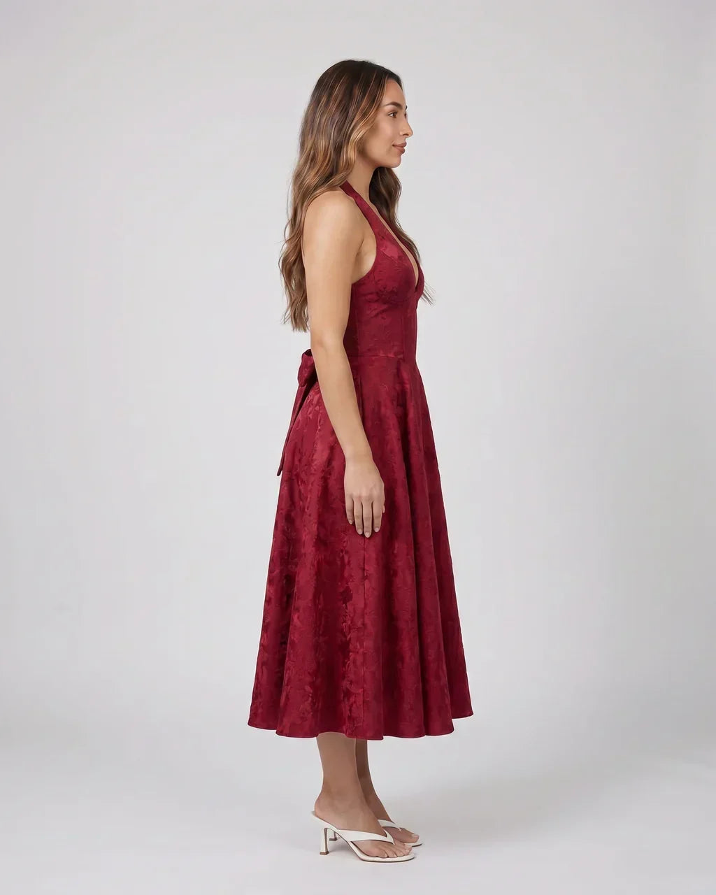 Sienna Jacquard Midi Dress