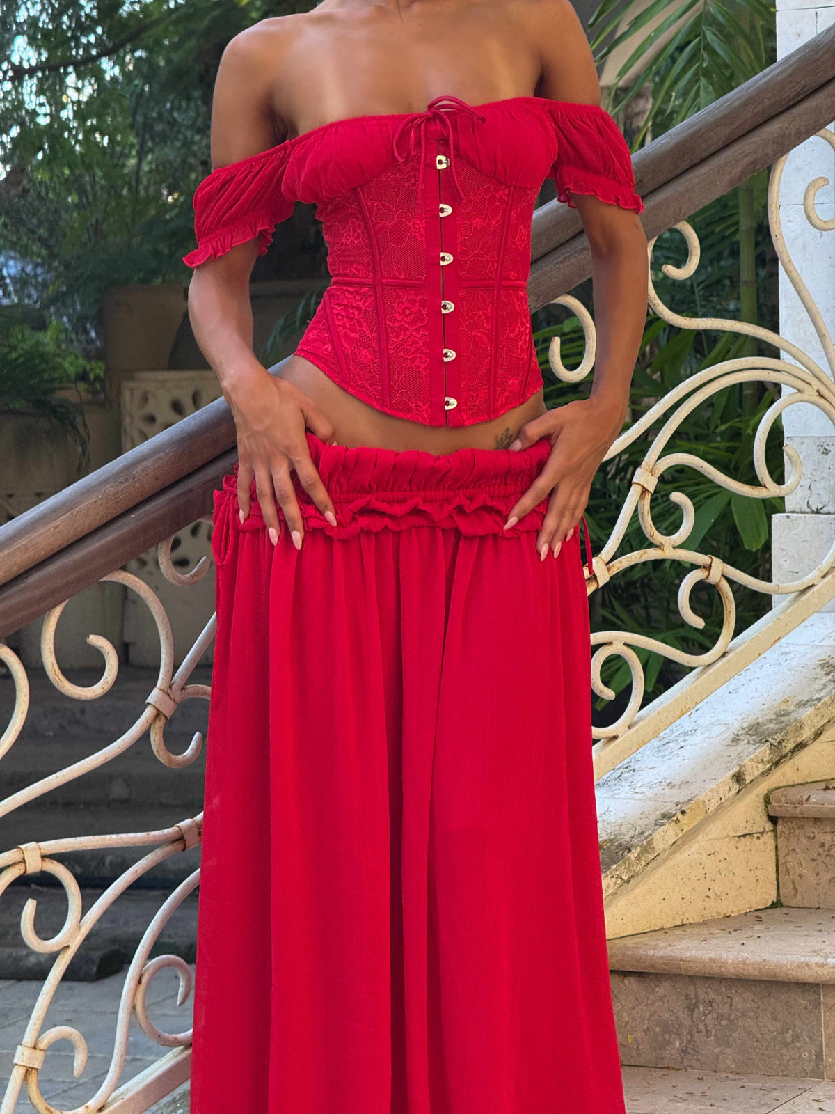 Lubela-Corset-Top-Red