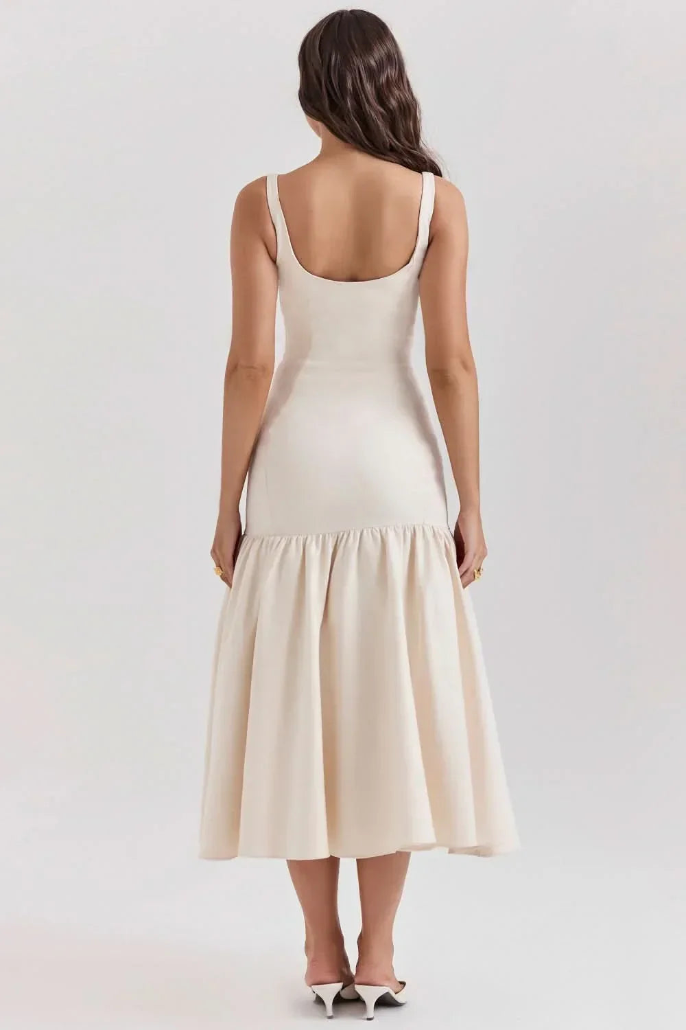 Isabella Ruffle Midi Dress