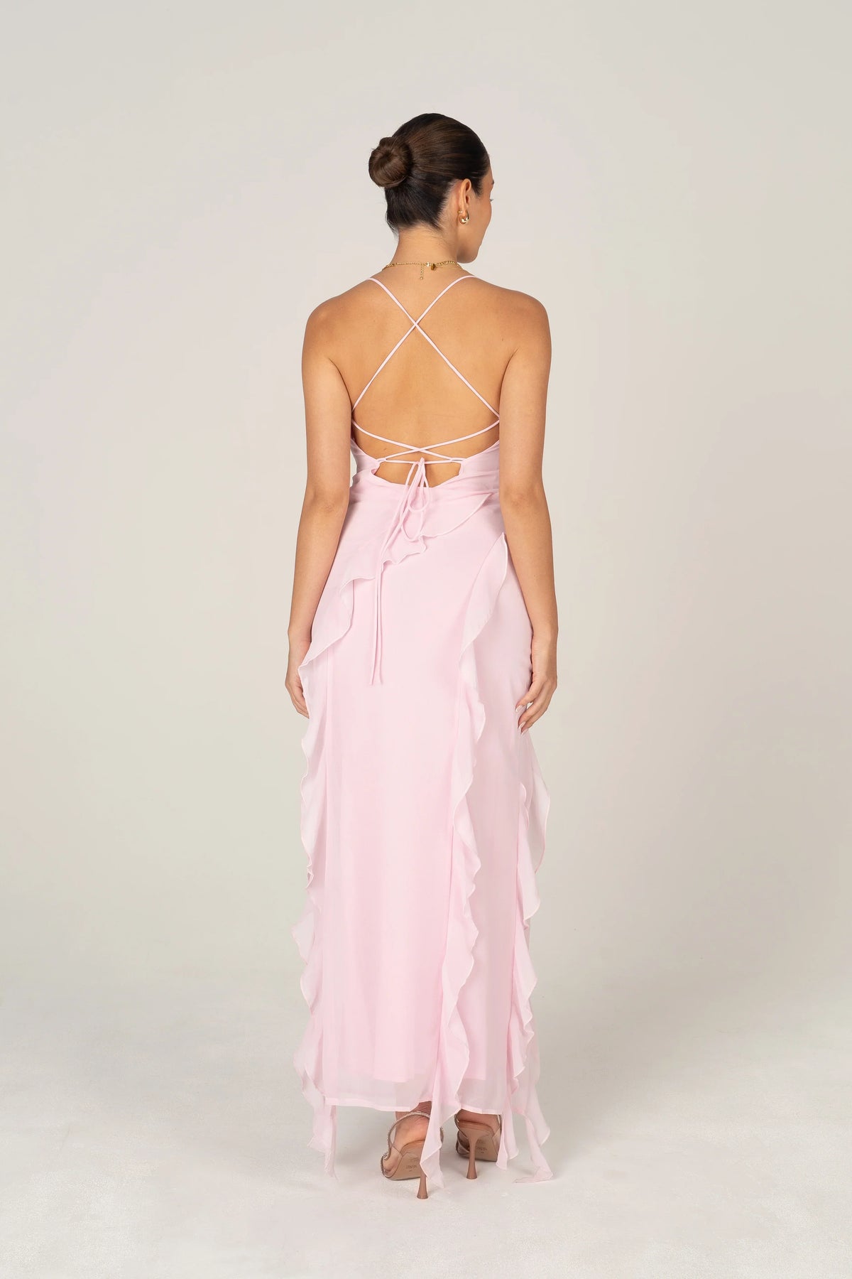 Charlene Criss Cross Back Maxi Dress