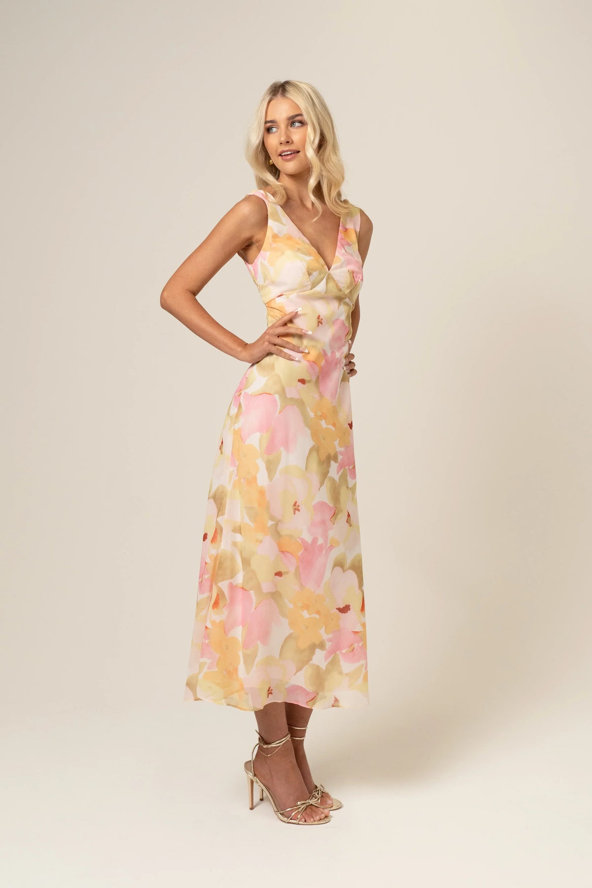 Bailey V-Neck Midi Dress