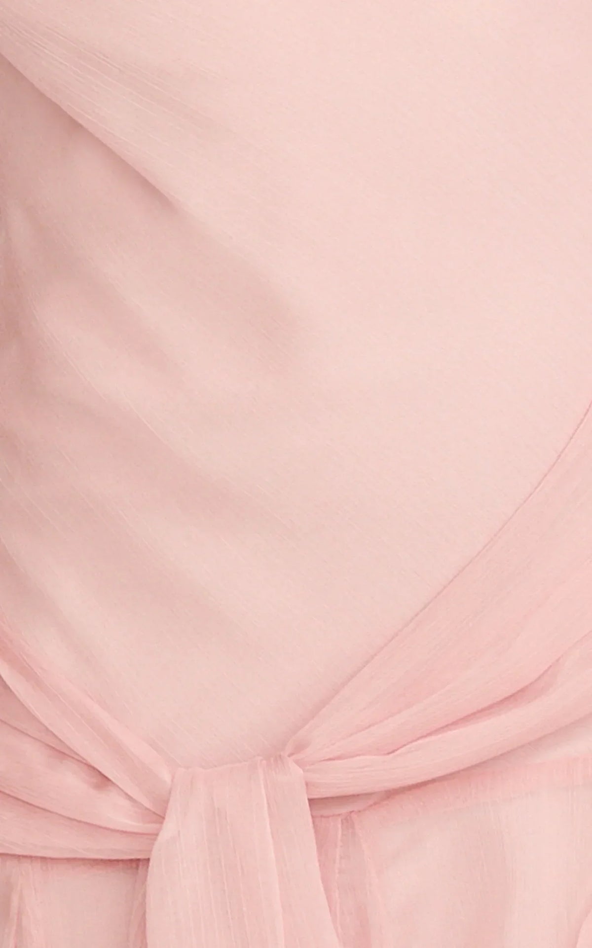 Idris Maxi Dress - Cowl Neck Draped Sash Godet Dress In Soft Pink