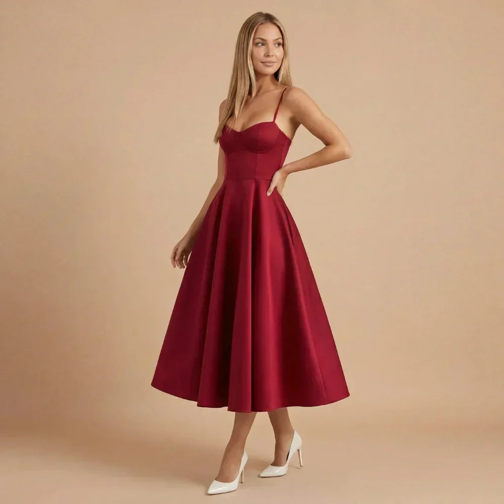 Emilia Sweetheart Midi Dress
