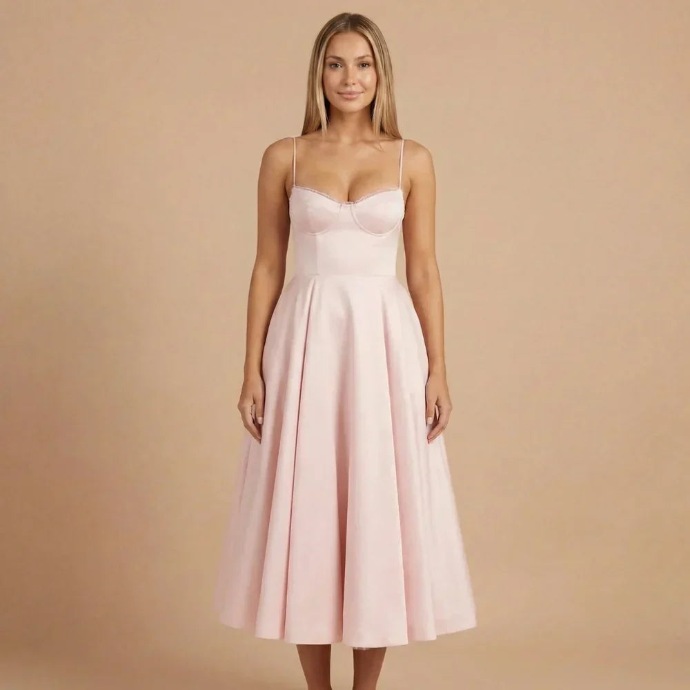 Emilia Sweetheart Midi Dress