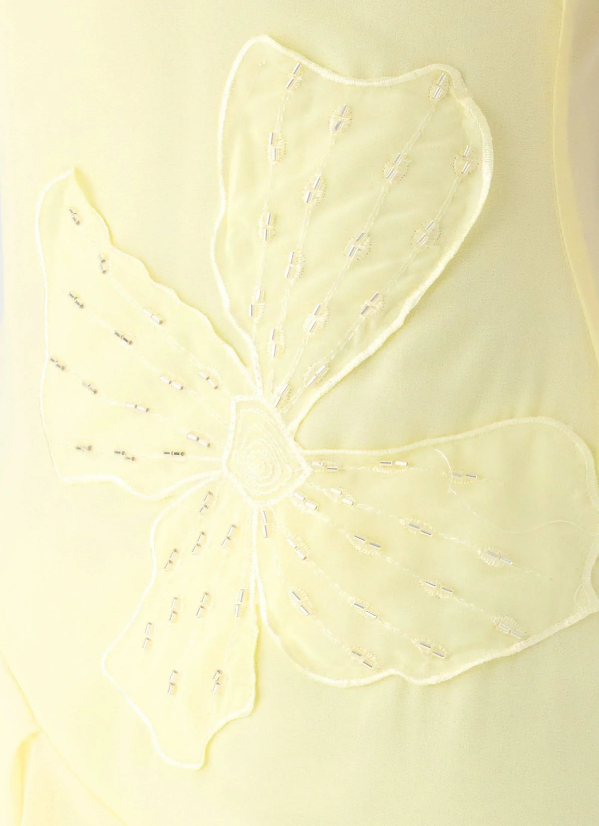 Aysha Beaded Flower Midi Dress - Yellow