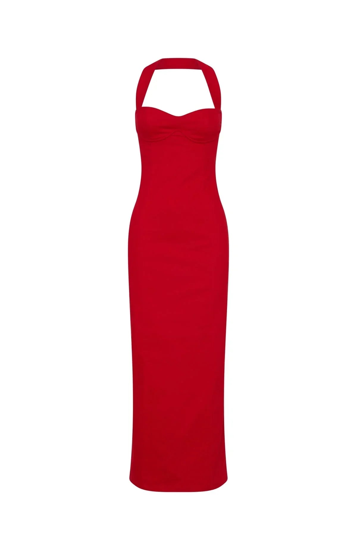 Crimson Gala Maxi Dress